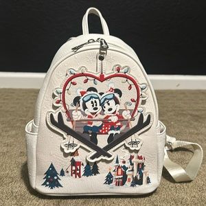 Mickey and Minnie Mouse Holiday Loungefly Mini Backpack